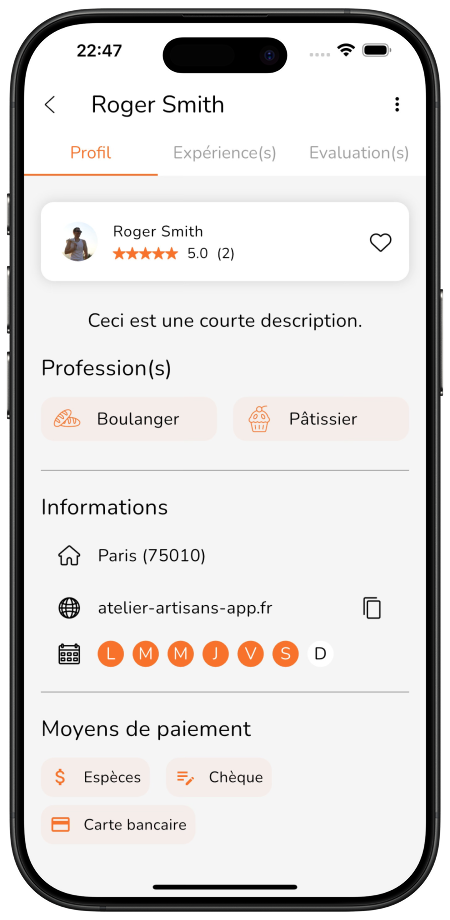 L'Atelier client search page image